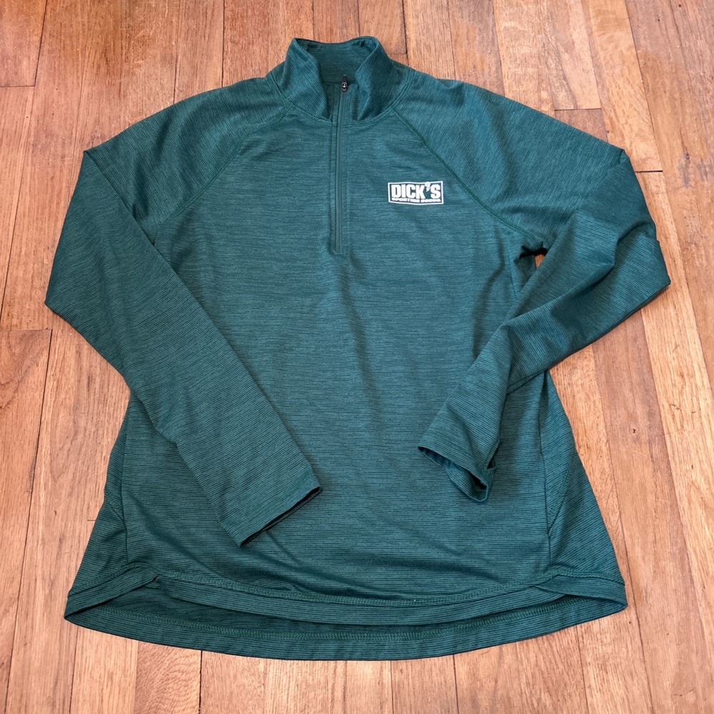 DSG Dicks Sporting Goods Green Heather 1/4 Zip Long‎ Sleeve Women's Medium